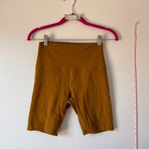 Lululemon Mustard Yellow Biker Shorts | Size 4 | High Rise